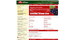 Desktop Screenshot of pro-wine.com